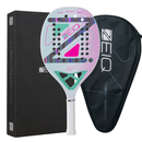 Raquete de Beach Tennis Julia Nogueira White Zeiq – 3K + Kit Upgrade