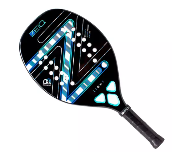 Raquete de Beach Tennis Light Leo Branco Zeiq 2025 – 3K +BERMUDA EXCLUSIVA UPGRADE MULTISPORTS