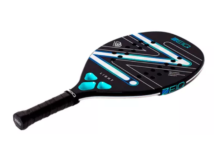 Raquete de Beach Tennis Light Leo Branco Zeiq 2025 – 3K +BERMUDA EXCLUSIVA UPGRADE MULTISPORTS
