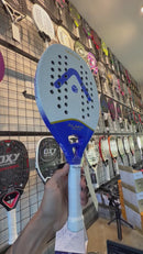 Raquete Beach Tennis Matira 1K Branca e Azul Alma Genius + KIT UPGRADE