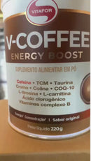 V-COFFEE ENERGY BOOST - 220g VITAFOR + Copo de Brinde