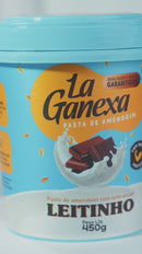 Kit Pastas de Amendoim La Ganexa Leitinho e Leitinho Black 2 unidades de 450g - com whey protein