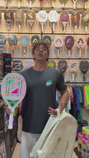 Raquete de Beach Tennis Advanced Julia Nogueira White Zeiq + Raqueteira Zeiq Hummel Off White
