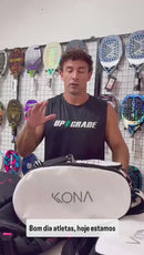 Raquete de Beach Tennis KONA ONE WHITE 2026 + RAQUETEIRA BASIC MÉDIA ROSA
