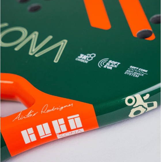 Raquete de Beach Tennis - KONA TRAKTOR ORANGE 2025 - AIRTON RODRIGUES
