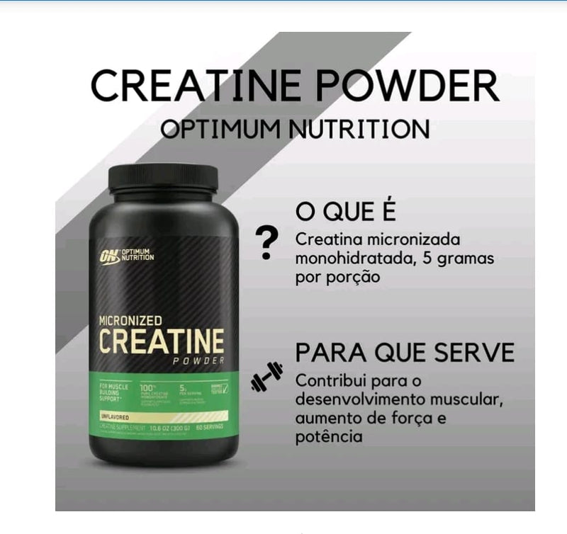 Suplemento Optimum Nutrition Creatine Monohidratada 300g