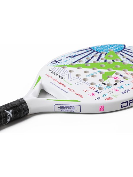 Raquete Beach Tennis Tebas Yellow - Drop Shot +Combo: 3 x Bolas;1 x Overgrip e 1 x Protetor Raquete