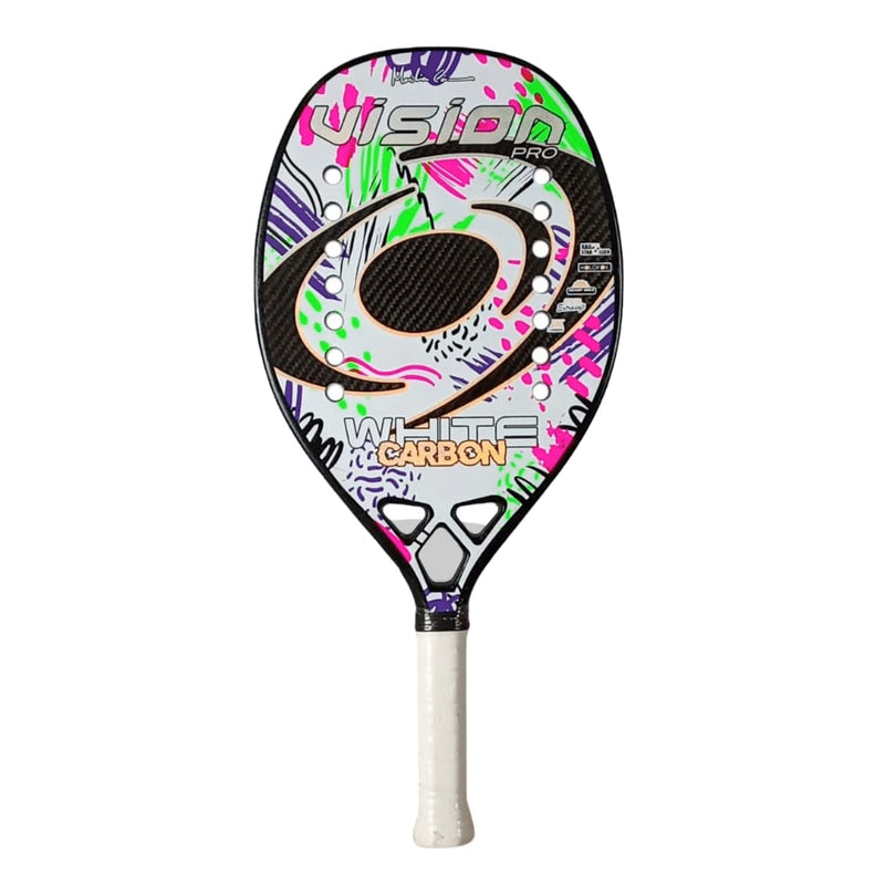 Raquete De Beach Tennis Vision White Carbon 2023
